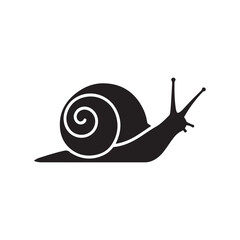 Simple black snail icon design illustration. © minhajmia