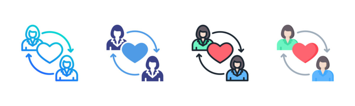 Empathy Icon Set Multiple Style Collection