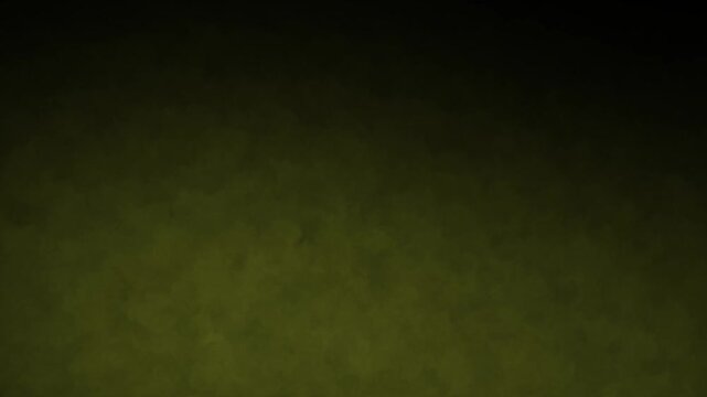 Abstract subtle olive green gradient background video with dark top and smoky, textured lower half, soft flowing movement creates mysterious and hazy ambiance.