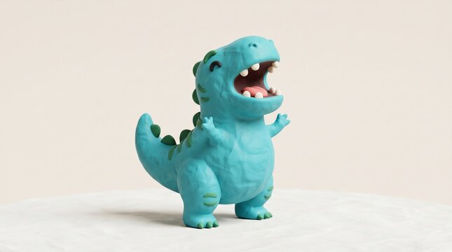 dino in clay
