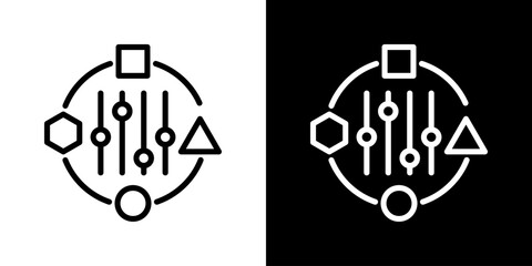 Fototapeta premium Adaptability Icon Set Vector Collection Isolated In Black And White