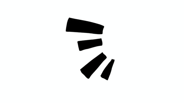 Anime Shock Expression Sticker Overlay Animation &ndash; Manga Surprise Symbol Elements for Comic Reaction Motion Graphics on White Background