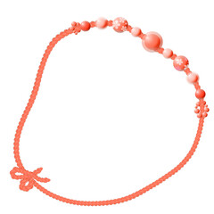 Fototapeta premium orange beads on braided string charm