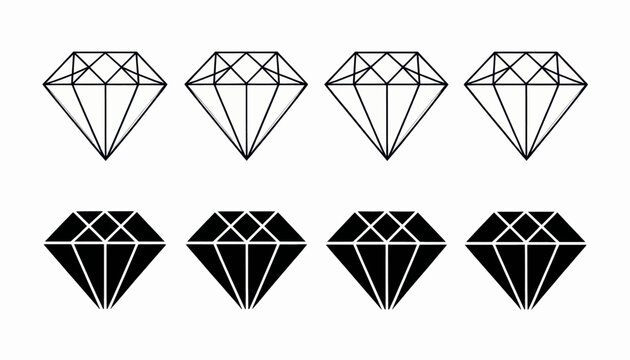 Abstract Geometric Diamond Shapes in Black and White Design