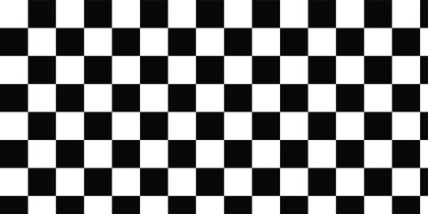 Fototapeta premium Black and white checkerboard frame. Classic checkered race flag car finish line or start line. Flat vector illustration isolated on transparent background. Checkerboard pattern design vector.
