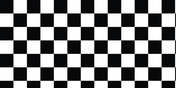 Black and white checkerboard frame. Classic checkered race flag car finish line or start line. Flat vector illustration isolated on transparent background. Checkerboard pattern design vector.