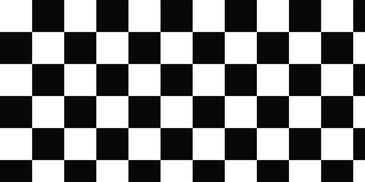 Black and white checkerboard frame. Classic checkered race flag car finish line or start line. Flat vector illustration isolated on transparent background. Checkerboard pattern design vector.