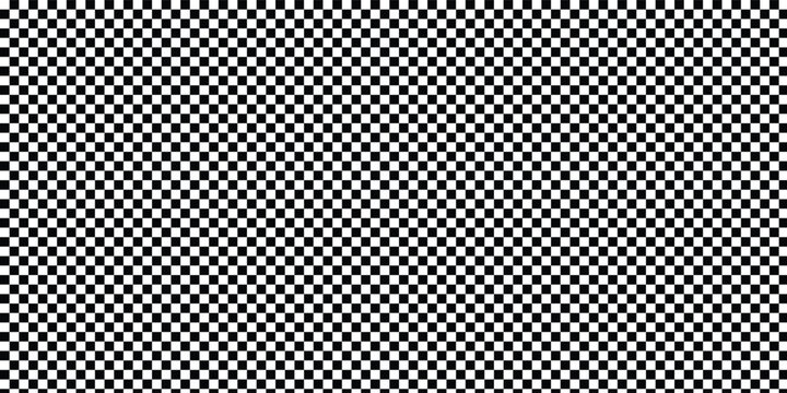 Checkerboard seamless vector illustration. Abstract black and white checkered checkerboard for game. Grid geometric square shape. Vector illustration.