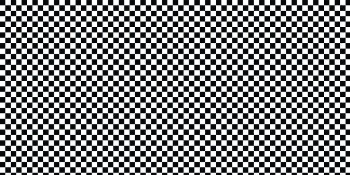 Checkerboard seamless vector illustration. Abstract black and white checkered checkerboard for game. Grid geometric square shape. Vector illustration.