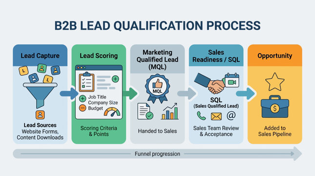 Business Lead Qualification Process Flow.