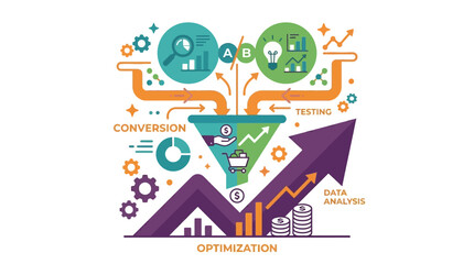 Fototapeta premium Business optimization process flow chart.