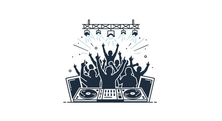 People enjoying music at a party. © rapa