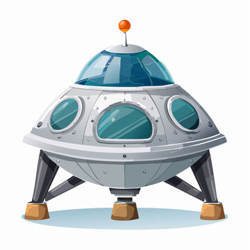 Cartoon UFO Spaceship