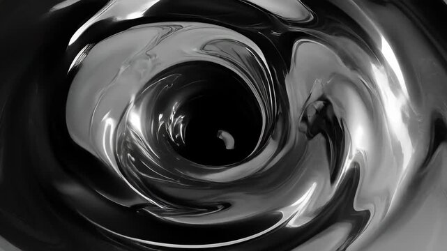 Abstract animation full frame wave saturation dark spiral black background glossy curve swirl motion effect digital art glossy spiral vortex motion abstract animation full frame wave saturation black