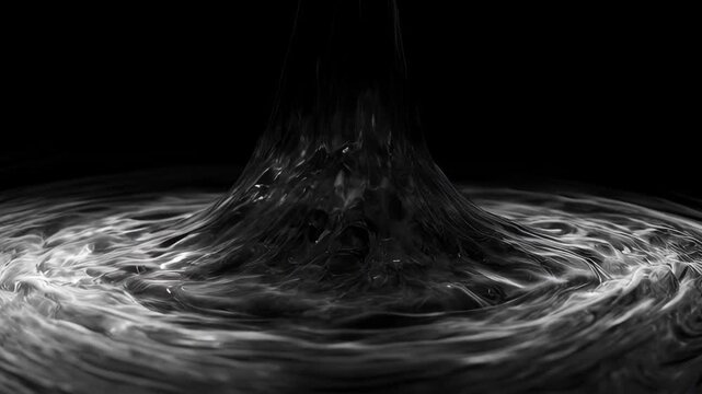 Abstract animation full frame wave saturation black liquid swirl motion art texture fluid surface water splash ripple creative background loop abstract animation full frame wave saturation fluid