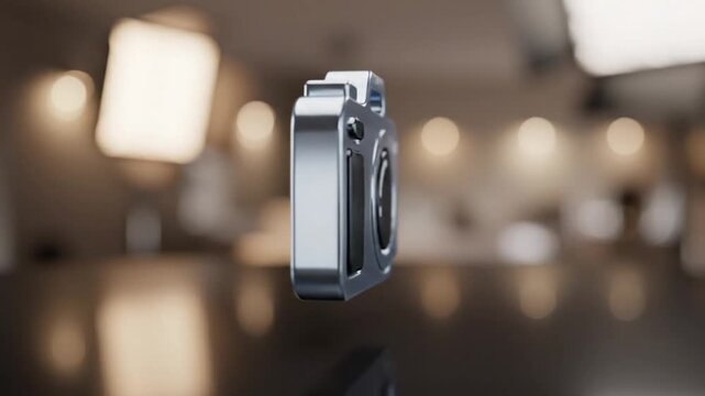 Metallic camera icon