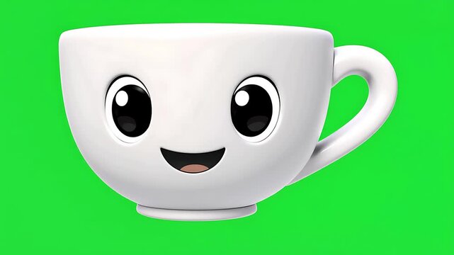 Minimal Cute Coffee Cup Cartoon