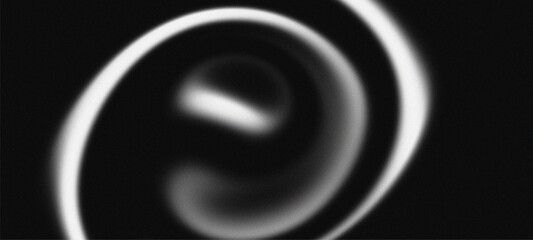 Abstract Grainy Black and White Spiral Background with Cinematic Noise and Gradient Blur Texture © Talib