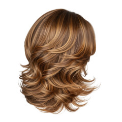 Naklejka premium elegant blonde hair bun with loose wavy strands isolated on transparent background