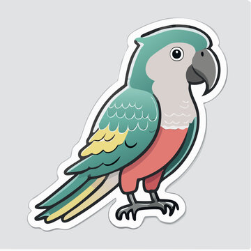 Cartoon Parrot Illustration