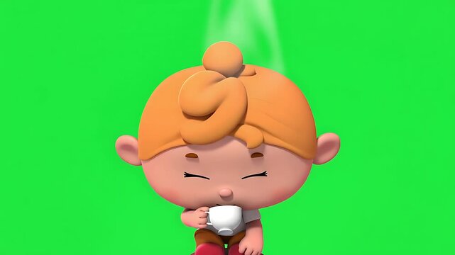 Cute Smiling Coffee Cup Cartoon