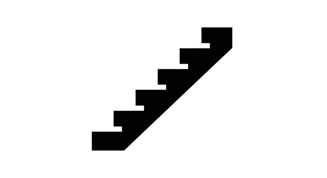 Staircase icon symbolizes the upward progression and structured path toward achieving personal or professional success goals.