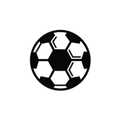 Fototapeta premium Soccer ball icon with hexagonal pattern for sport tournament.