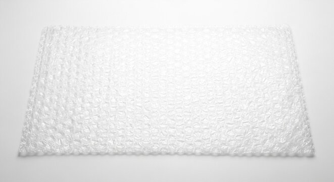 Clear bubble wrap material for packaging and protection against impact and shock