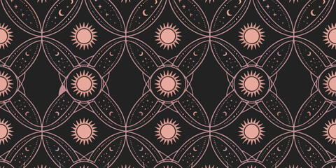 Batik seamless floral damask pattern with vintage ornate swirls and antique textile texture for elegant wallpaper decoration and fabric tile design © Dimas