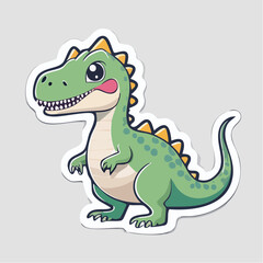 Fototapeta premium Cute Cartoon Dinosaur Sticker
