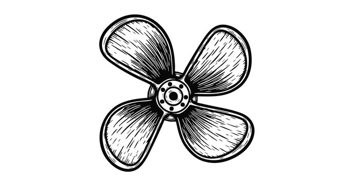 Vintage propeller illustration