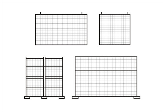 Design grid panel wall line stroke set isolated unique