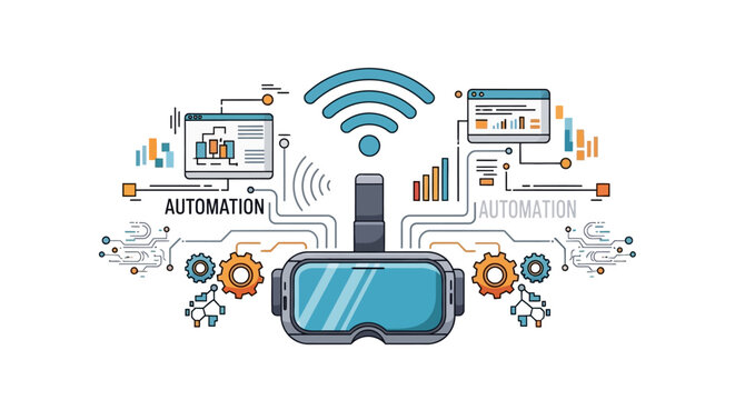 Virtual Reality Smart Glasses Technology.