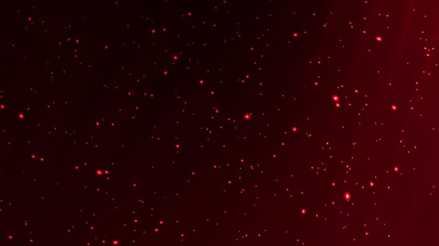 Dark red background with glowing red particles suitable for dynamic digital designs, technology, sciencefiction themes, or festive holiday concepts.