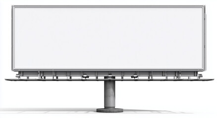 Fototapeta premium a large blank billboard with no text or images on it, isolated against a white background. the billboard is modern and sleek, designed for advertising and public information displays.