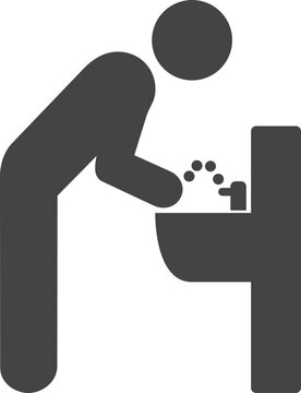 Drinking fountain icon illustration. Public water station symbol design.