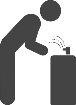 Drinking fountain icon illustration. Public water station symbol design.