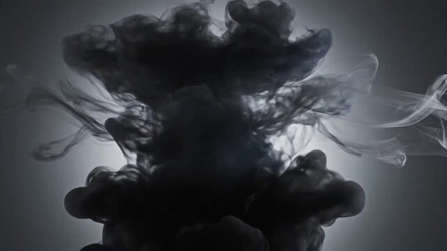 Abstract ink cloud in motion ideal for sleek commercial backgrounds and title sequences