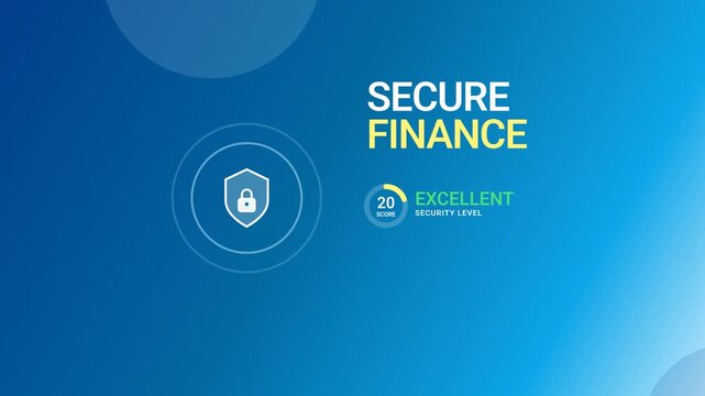 Cybersecurity Finance Protection Motion Graphic
