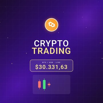 Live Crypto Market Trading Dashboard Motion Graphic