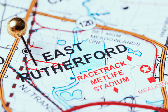 East Rutherford New Jersey Map, Meadowlands Location