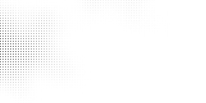 Dotted halftone gradient texture. Vanishing polka dot background. Repeating dots gradation pattern background. Black fading comic pop art overlay backdrop. Raster effect wallpaper. Vector halftone