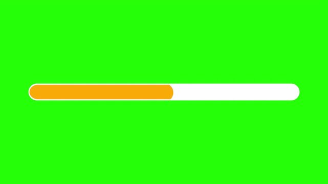 Progress bar countdown animation on transparent background, loading bar decreasing animated with alpha channel.