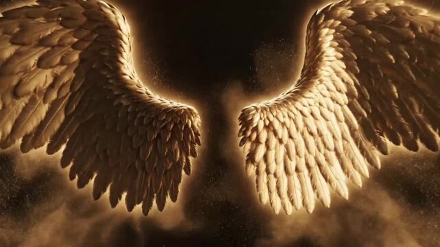 Golden Angel Wings emphasizing modern aesthetics and minimalist design