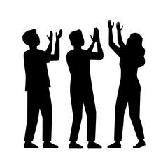 Fototapeta premium International Friendship Day Silhouette