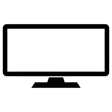 modern blank black smart tv screen on stand vector illustration
