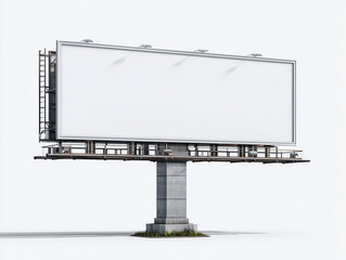 Obraz premium blank billboard mockup, isolated on a white background