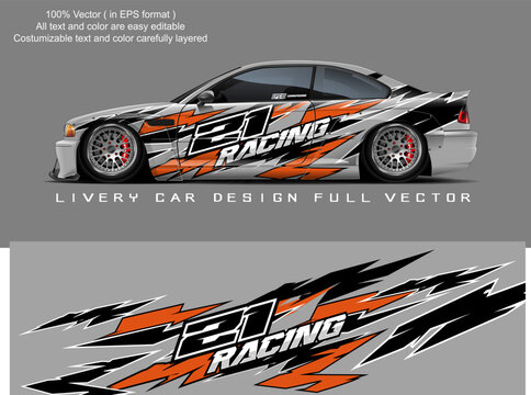 car livery graphic vector. abstract grunge background design for vehicle vinyl wrap and car branding
