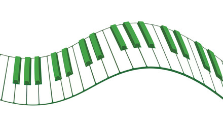 Wavy Piano Keyboard Abstract Music Background © Deni