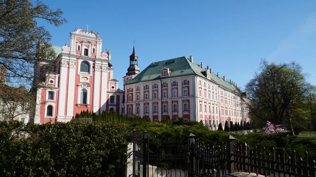 Jesuit College next to the Frederic Chopin park. Poznan, Poland.